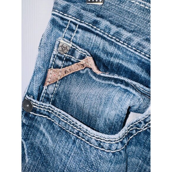 Ariat M4 Low Rise Boot Cut Mens Jeans 30x36 Blue Denim Casual Western Work Wear - Picture 7 of 11